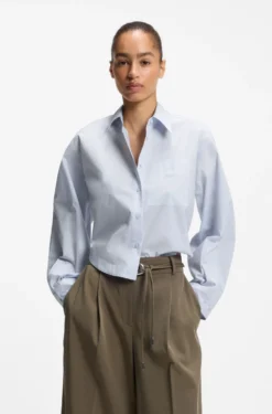 Oversized Bluse aus Baumwoll-Popeline