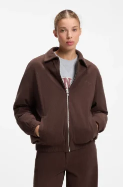 Oversized-Fit Cordjacke mit Script-Logo