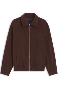 Oversized-Fit Cordjacke mit Script-Logo