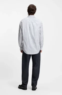 Oversized-Fit Hemd aus gestreifter Baumwoll-Popeline