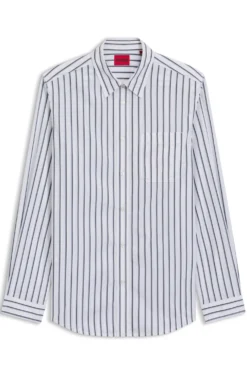 Oversized-Fit Hemd aus gestreifter Baumwoll-Popeline