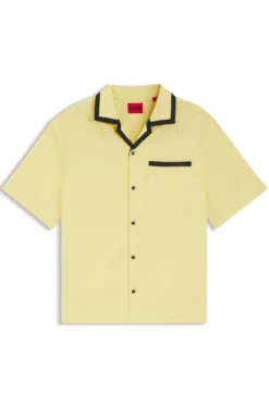 Oversized-Fit Hemd aus Leinen und Baumwolle