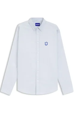Oversized-Fit Hemd aus Oxford-Baumwolle mit Logo-Stickerei