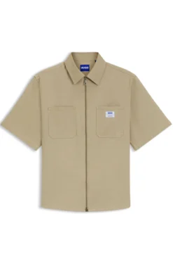 Oversized-Fit Hemd aus Stretch-Baumwolle