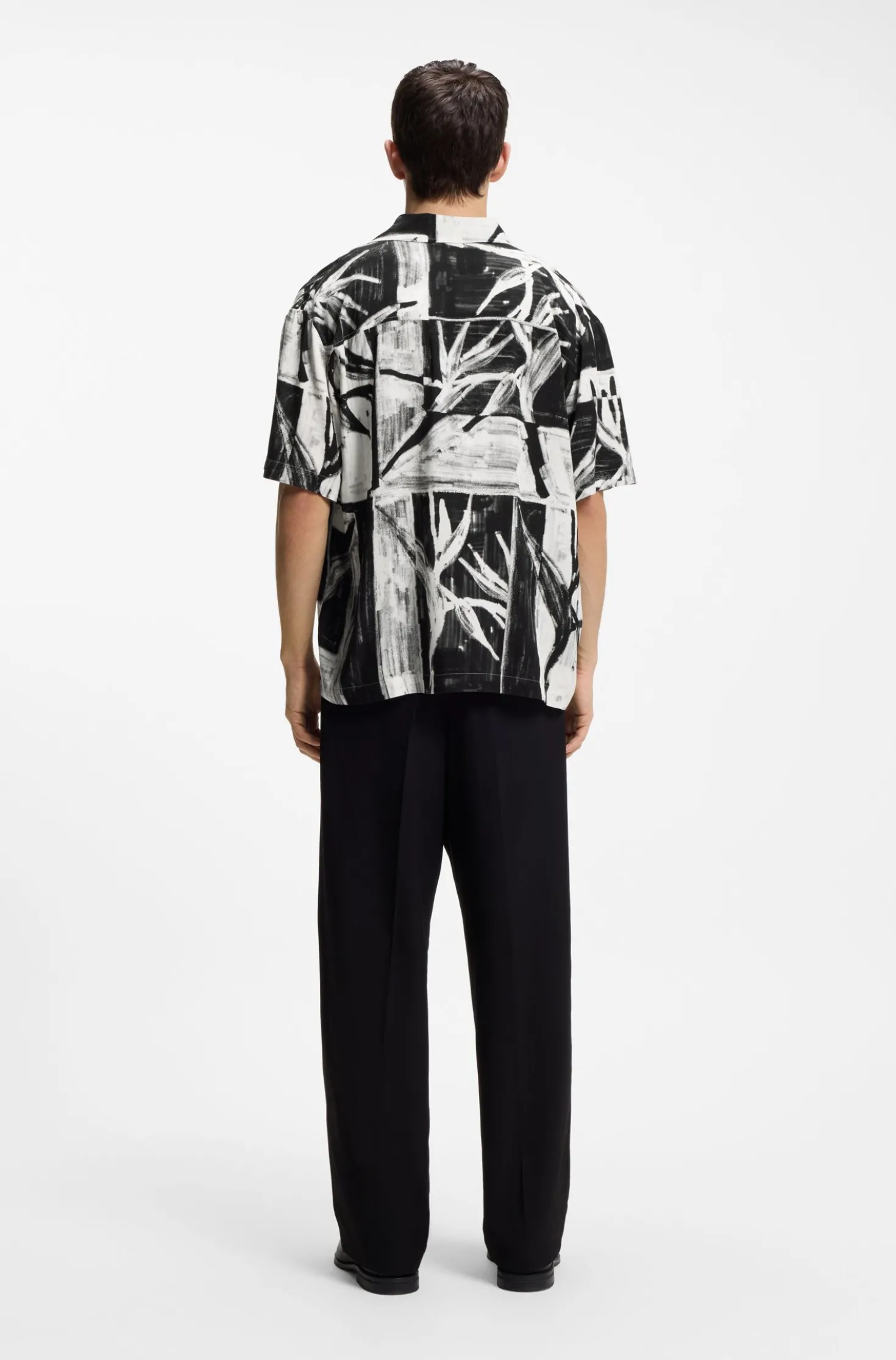 Oversized-Fit Hemd mit Print und Freizeitkragen