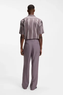 Oversized-Fit Hose aus drapiertem Twill
