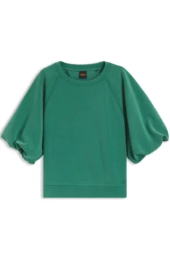 Oversized-Fit Sweatshirt mit kurzen Ballonärmeln