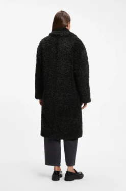 Oversized-Fit Teddy-Mantel mit zweireihiger Knopfleiste