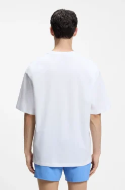 Oversized-Fit T-Shirt aus Baumwolle mit fortlaufendem Logo-Print