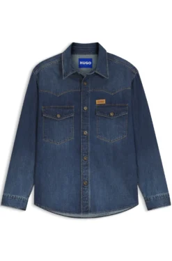 Oversized Hemd aus Baumwoll-Denim