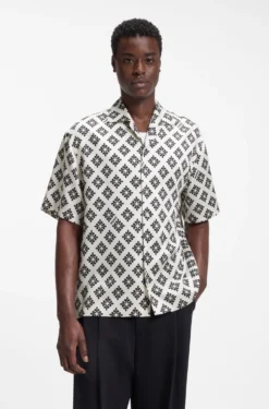 Oversized Hemd mit Statement-Print