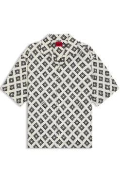 Oversized Hemd mit Statement-Print