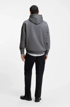 Oversized Hoodie aus Baumwoll-Terry mit reflektierendem Logo