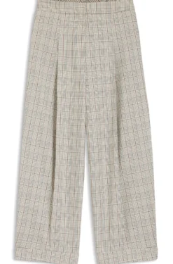 Oversized Hose aus karierter Stretch-Wolle