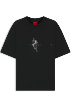 Oversized T-Shirt aus Baumwoll-Jersey mit grafischem Artwork