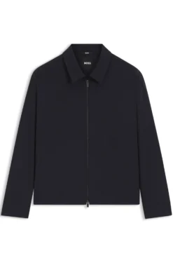Packbares Relaxed-Fit Overshirt aus waschbarem Woll-Mix