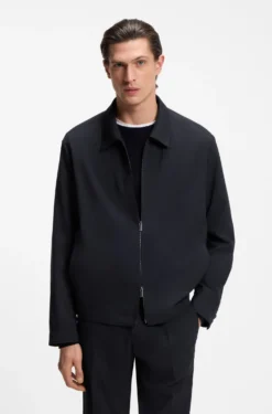 Packbares Relaxed-Fit Overshirt aus waschbarem Woll-Mix
