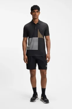 Paddy Active Poloshirt aus Stretch-Jersey mit digitalem Print