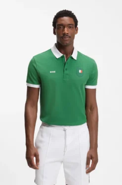 Paddy Poloshirt mit Landesflaggen-Details