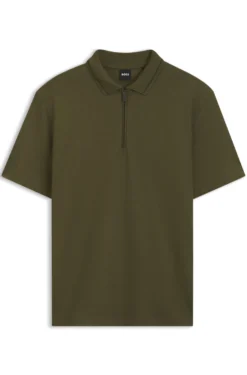 Piqué-Poloshirt mit Reißverschlussleiste