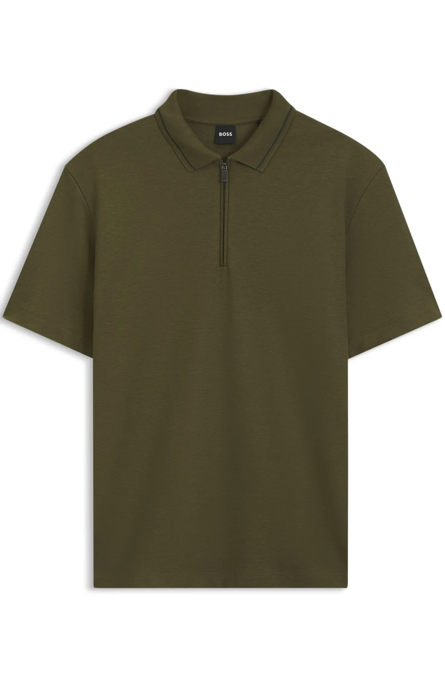 Piqué-Poloshirt mit Reißverschlussleiste