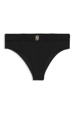 Plissé-Bikinihose mit Double-B-Monogramm