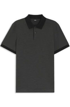 Poloshirt aus Baumwolle mit Blasen-Struktur