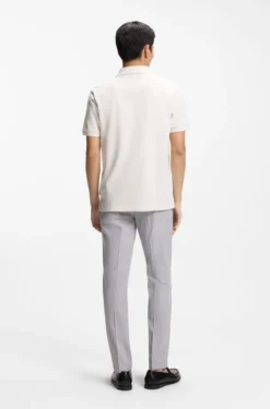 Poloshirt aus Baumwolle mit Blasen-Struktur
