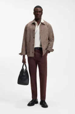 Poloshirt aus Baumwolle mit geometrischem Jacquard-Muster