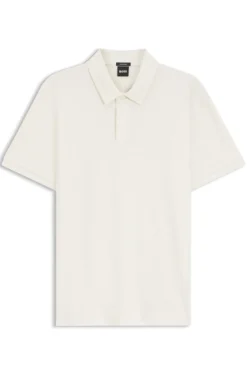Poloshirt aus Baumwolle mit geometrischem Jacquard-Muster