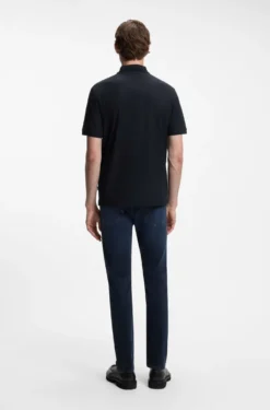 Poloshirt aus Baumwolle mit geometrischem Jacquard-Muster