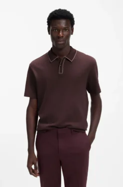 Poloshirt aus Baumwoll-Jersey mit Kontrastkanten