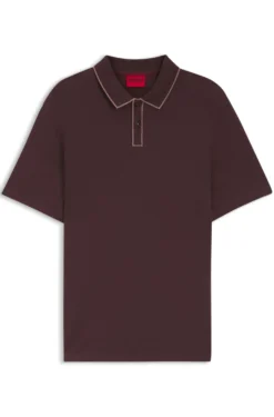 Poloshirt aus Baumwoll-Jersey mit Kontrastkanten