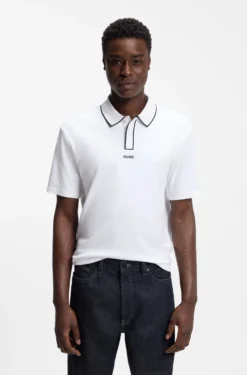 Poloshirt aus Baumwoll-Jersey mit Kontrastkanten