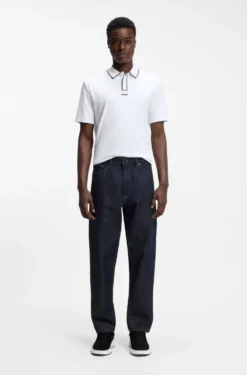 Poloshirt aus Baumwoll-Jersey mit Kontrastkanten