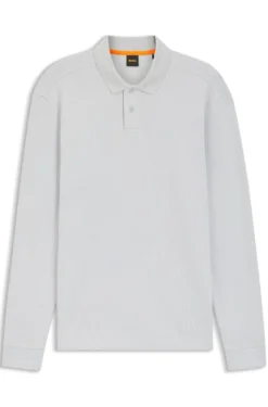 Poloshirt aus Baumwoll-Mix mit Waffelstruktur