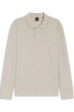 Poloshirt aus Baumwoll-Mix mit Waffelstruktur