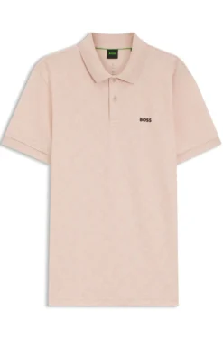Poloshirt aus Baumwoll-Piqué mit Allover-Print