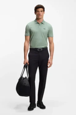 Poloshirt aus Baumwoll-Piqué mit Print-Muster