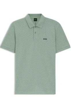 Poloshirt aus Baumwoll-Piqué mit Print-Muster