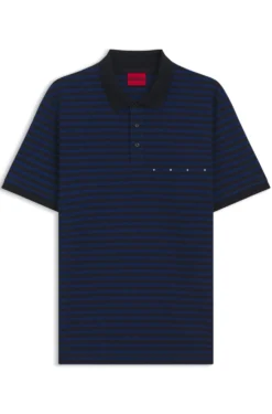 Poloshirt aus Baumwoll-Piqué mit Querstreifen