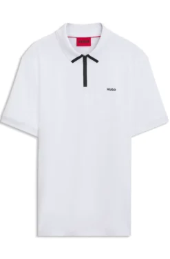 Poloshirt aus Baumwoll-Piqué mit Reißverschluss am Ausschnitt