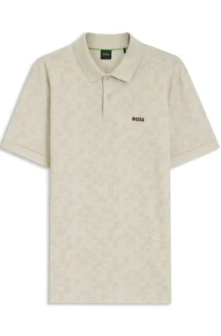 Poloshirt aus Baumwoll-Piqué mit Allover-Print