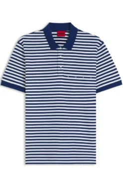 Poloshirt aus Baumwoll-Piqué mit Querstreifen