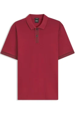 Poloshirt aus merzerisierter Baumwolle mit Streifen-Dessin