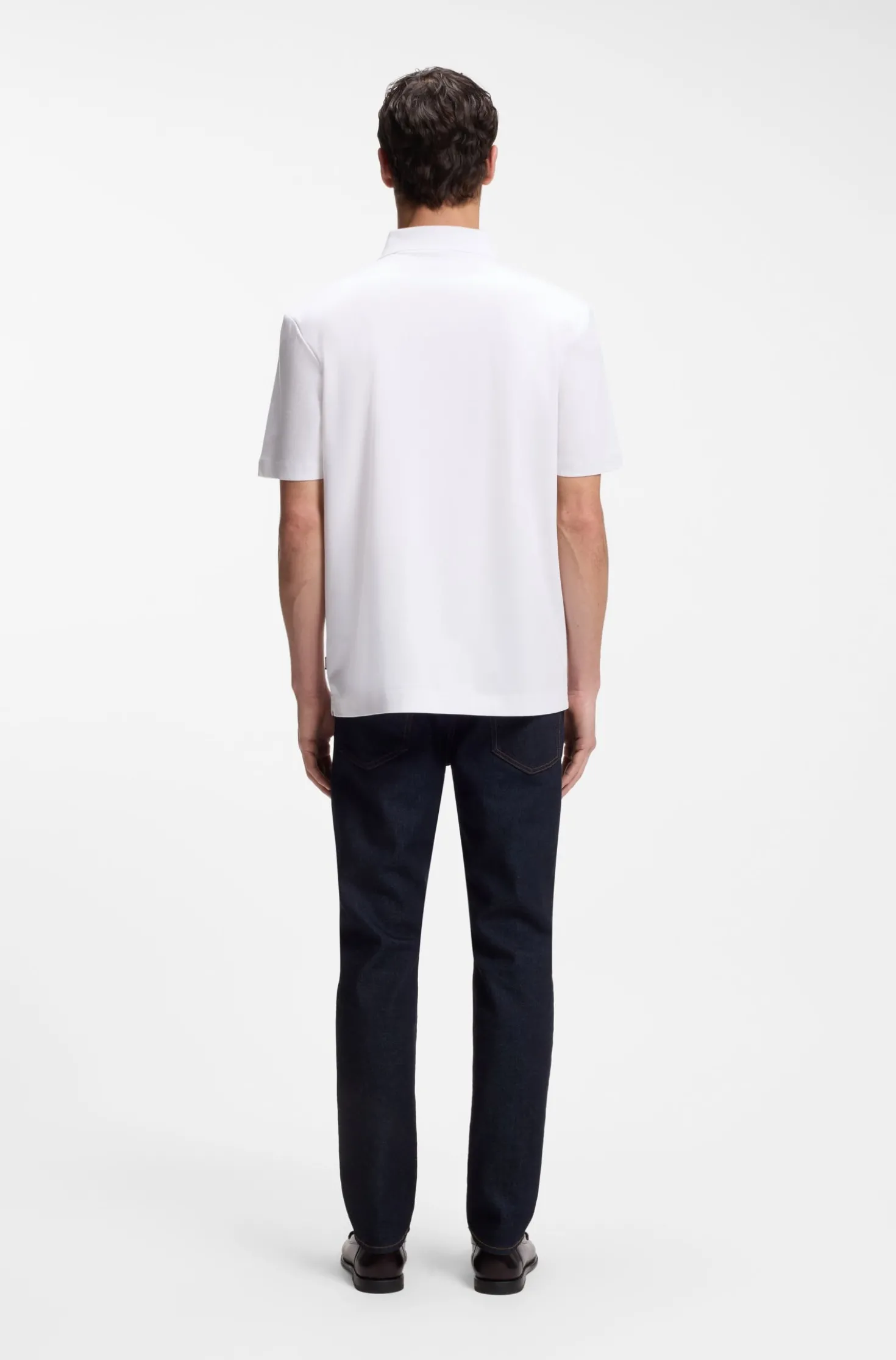 Poloshirt aus merzerisierter Baumwolle mit Double-B-Monogramm