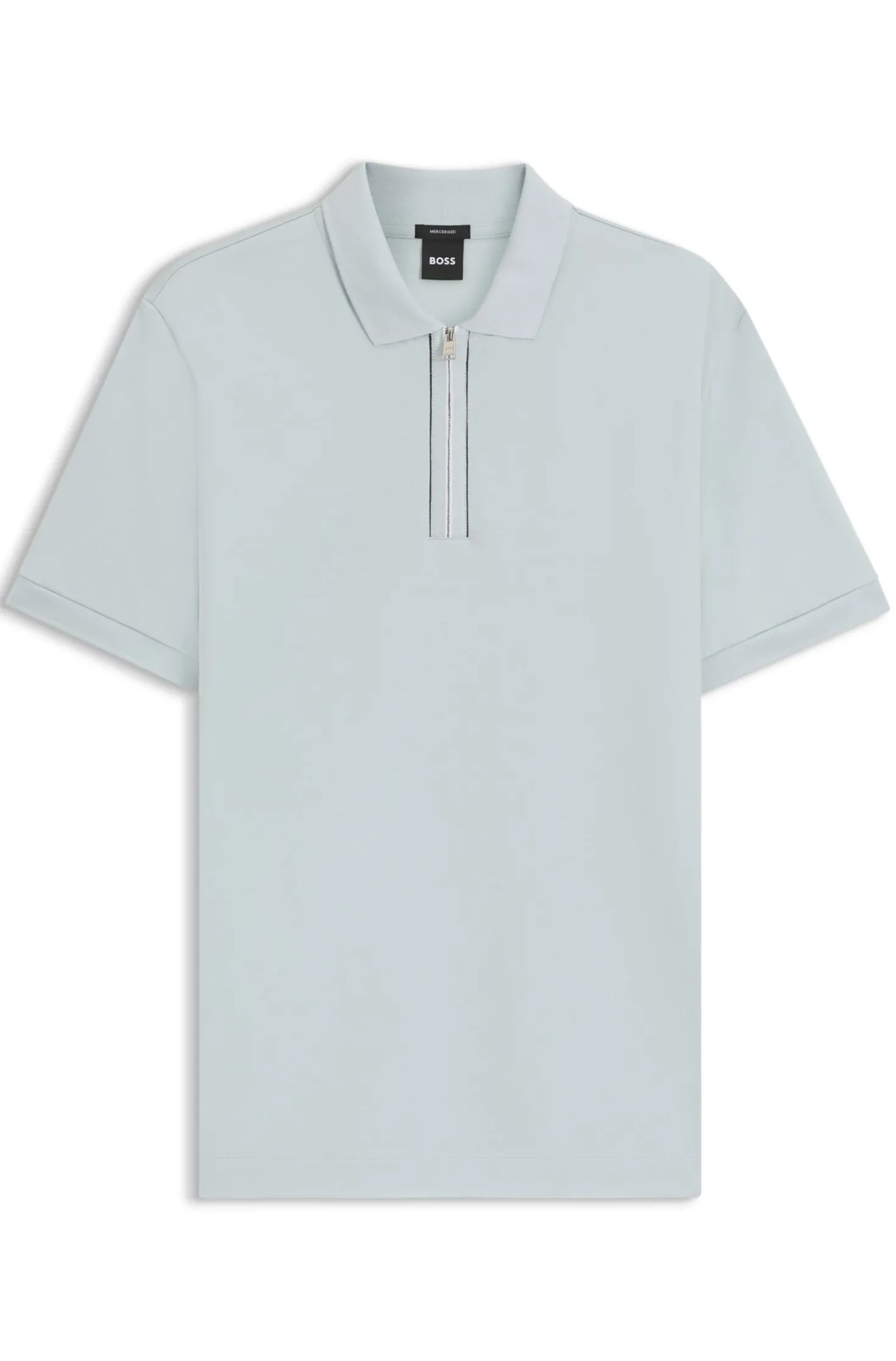 Poloshirt aus merzerisierter Baumwolle mit Reißverschlussleiste