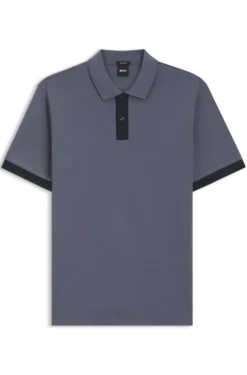 Poloshirt aus merzerisierter Baumwolle mit Streifen-Dessin