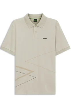 Poloshirt aus Pima-Baumwolle mit platziertem Print
