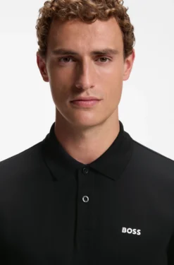 Poloshirt aus Pima-Baumwolle mit platziertem Print